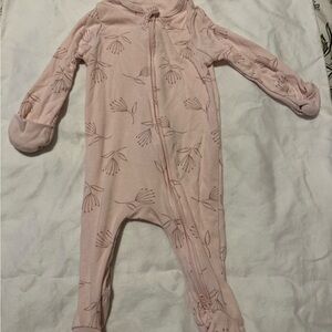 Cloud Island Pink Floral Footed One Piece